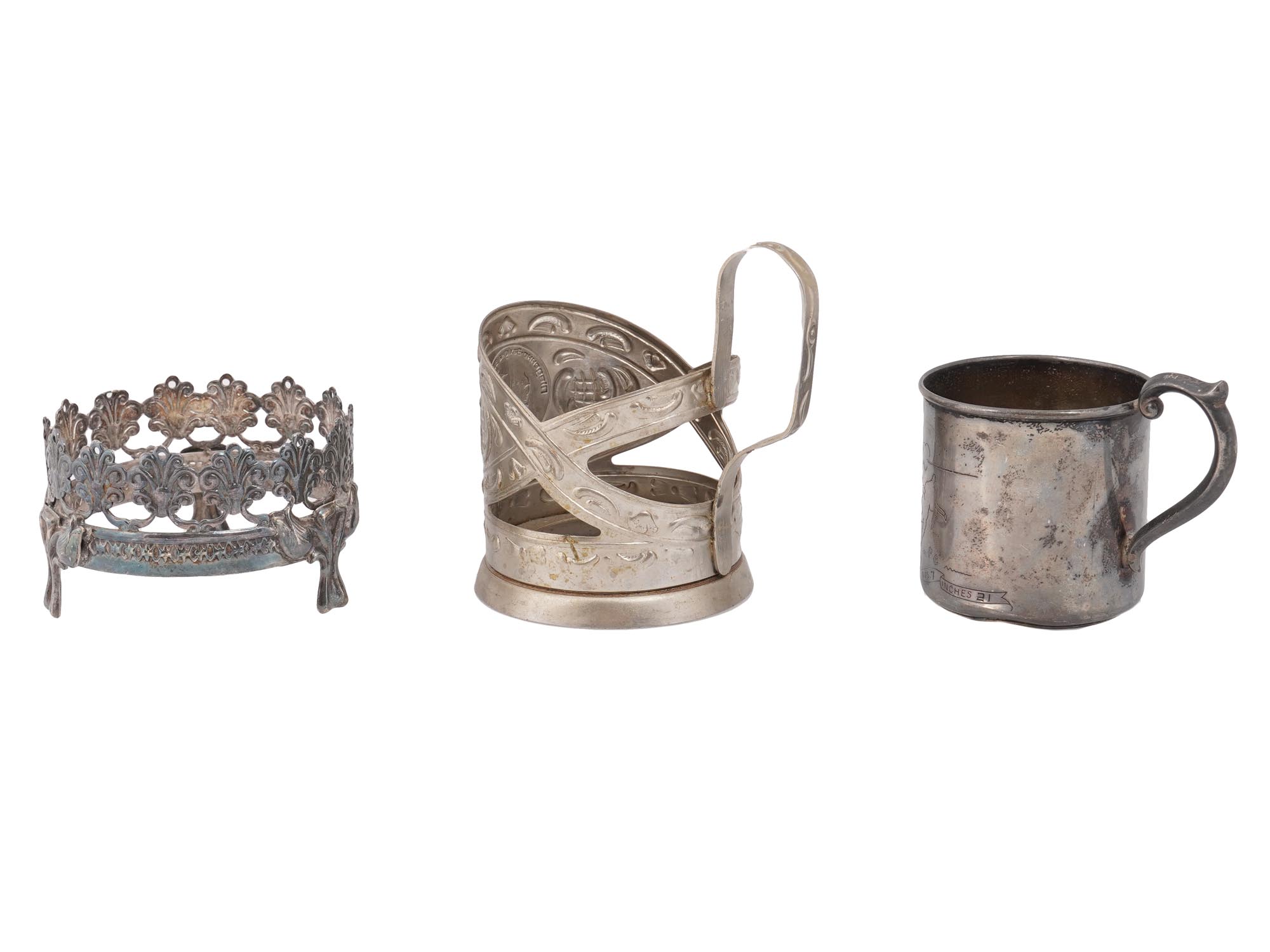 VINTAGE METAL SILVER DRINKWARE ACCESSORIES PIC-2